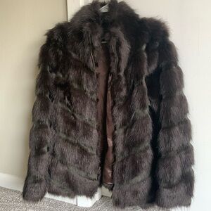 Donna Salyers Fabulous Furs Chocolate Brown Coat